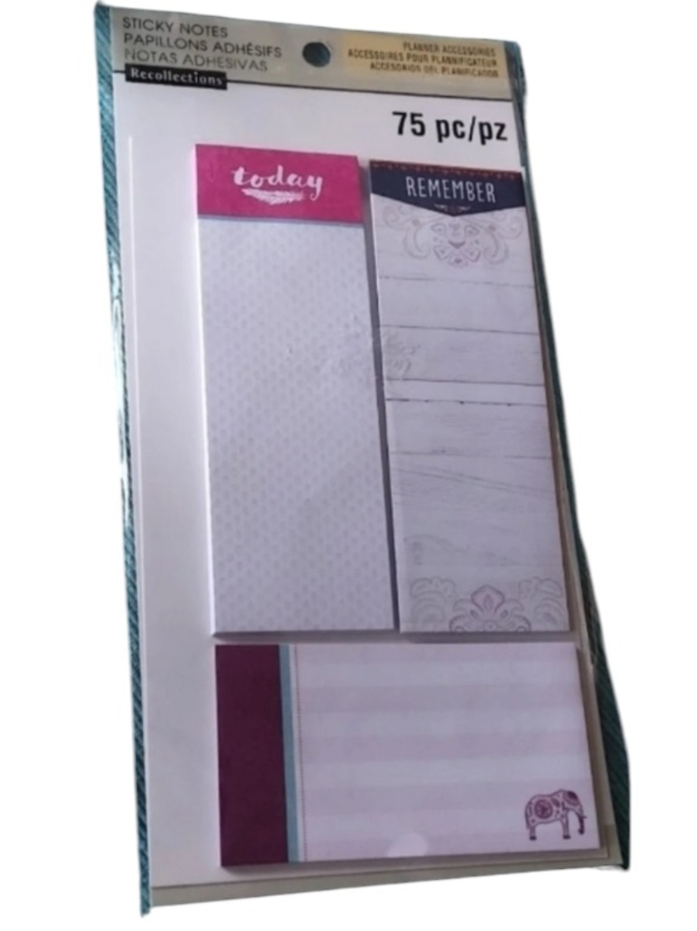 STICKY Notes Papillons Adhésifs Recollections 75 pc /pz new